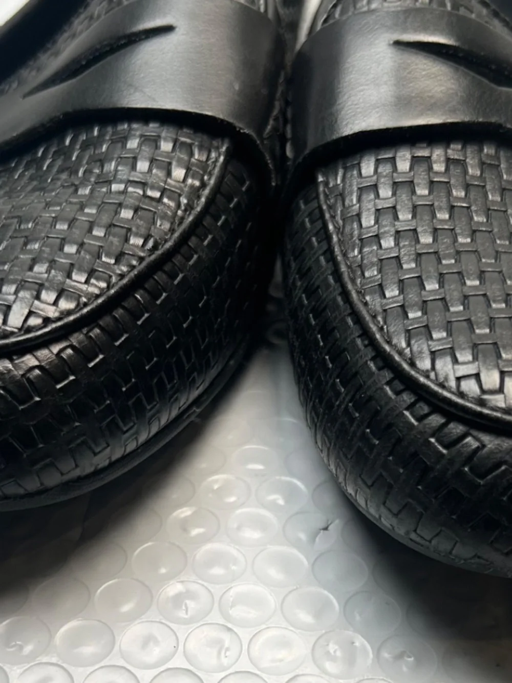Born Malena Woven Penny Loafers Women's Size 8.5M Black
